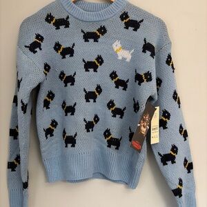 No Boundaries Stranger Things Scotties Ericka Blue Pullover Sweater Size XS
